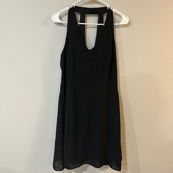 Laundry By Shelli Segal Black Halter Sleeveless Mini Dress Women's Size 12 - Picture 1 of 5